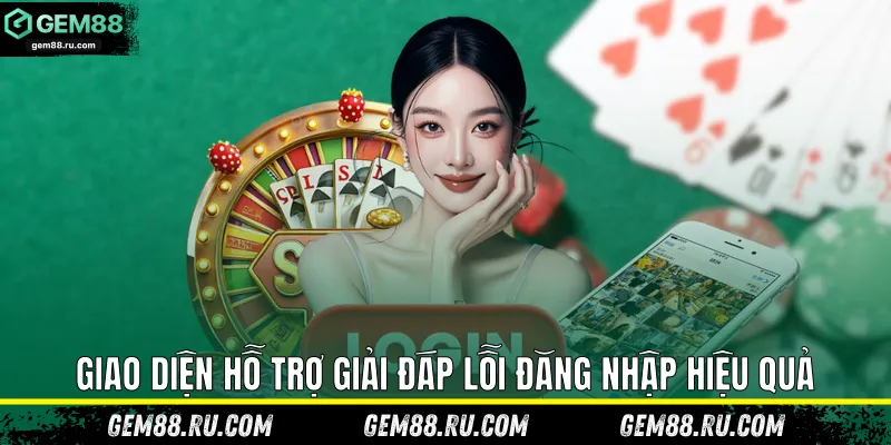 Giao diện hỗ trợ giải đáp lỗi đăng nhập hiệu quả